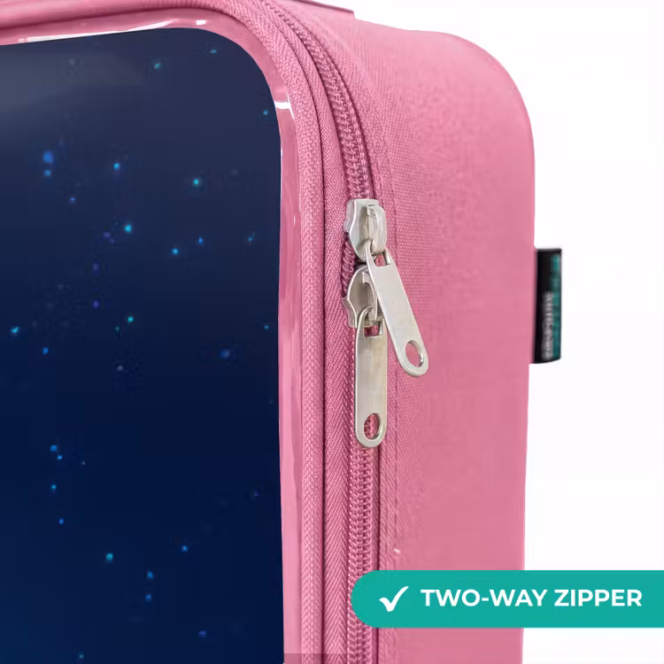 Children's suitcase - Pink - Night Flight Over the Forest — 4