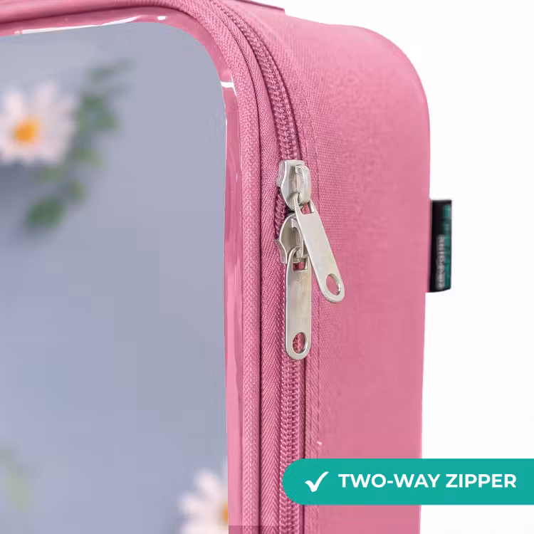 Children's suitcase - Pink - Purple Fluffy Friend with Daisy — 4