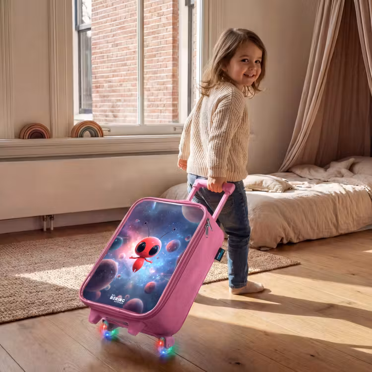 Children's suitcase - Pink - Red Space Being in Cosmic Dance — 2