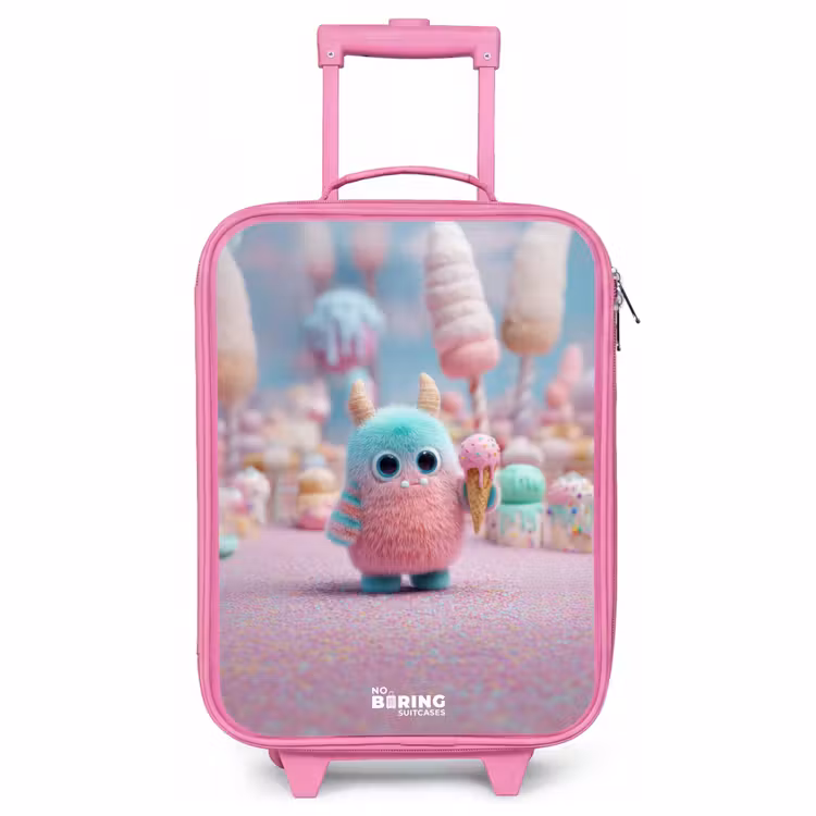 Children's suitcase - Pink - Sweet Monster Candy Adventure — 1