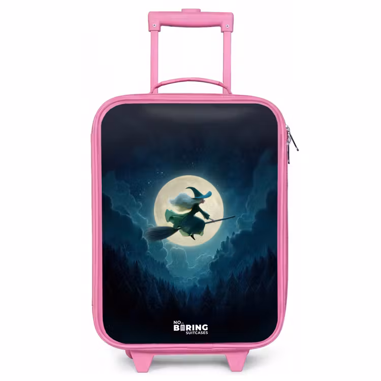 Children's suitcase - Pink - Witch in Moonlight Flight — 1