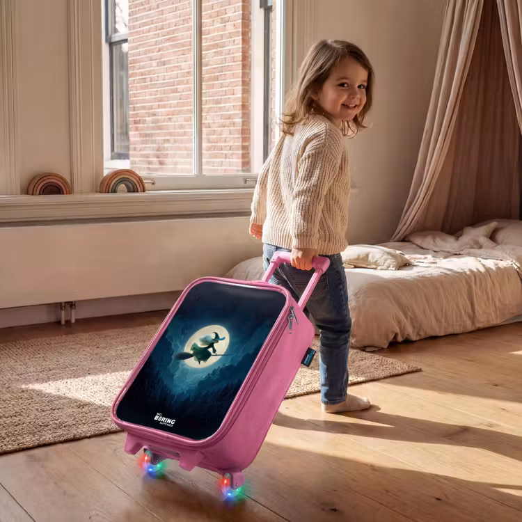 Children's suitcase - Pink - Witch in Moonlight Flight — 2