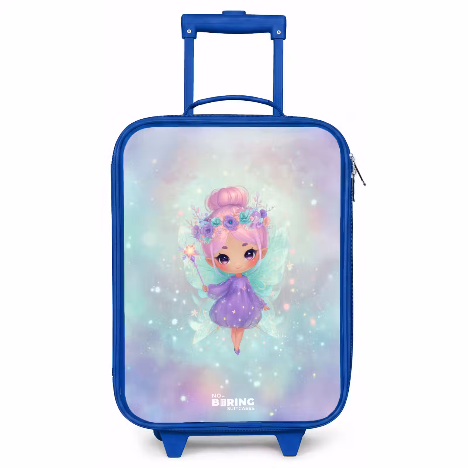 Children's suitcase - Blue - Flower fairy in pastel shine — 1