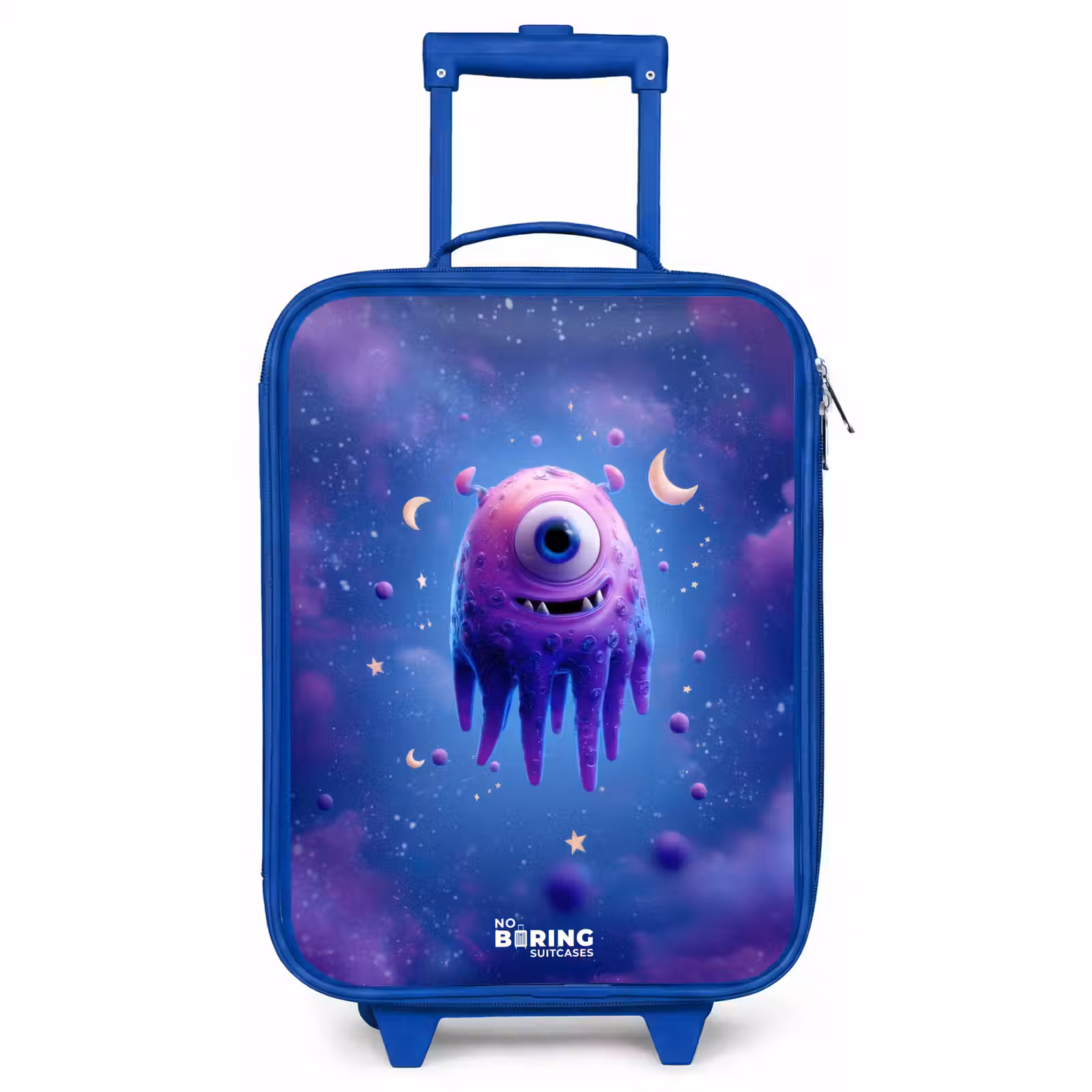 Children's suitcase - Blue - Merry purple eye in space — 1