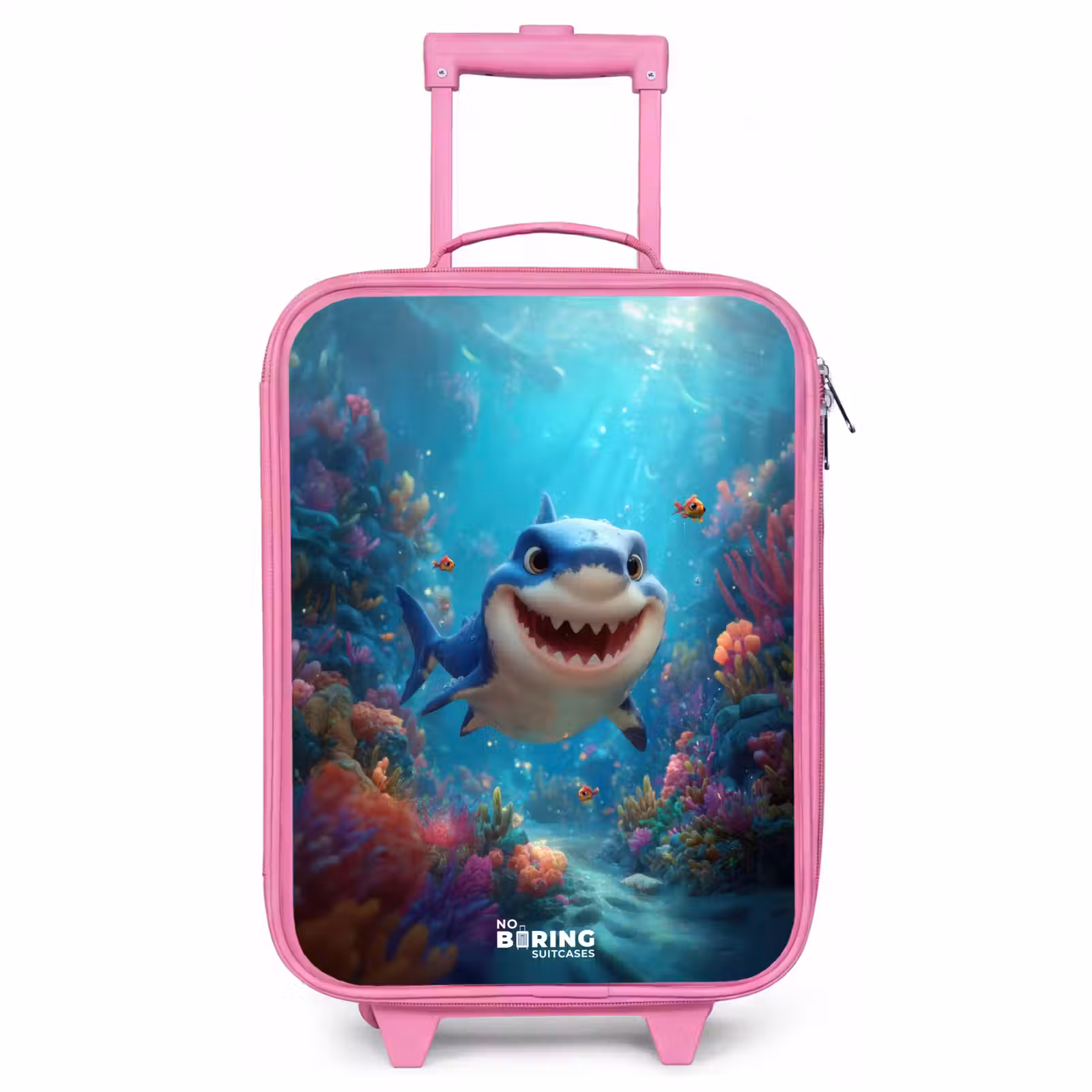 Children's suitcase - Pink - Reef - Coral - Shark - Animal — 1