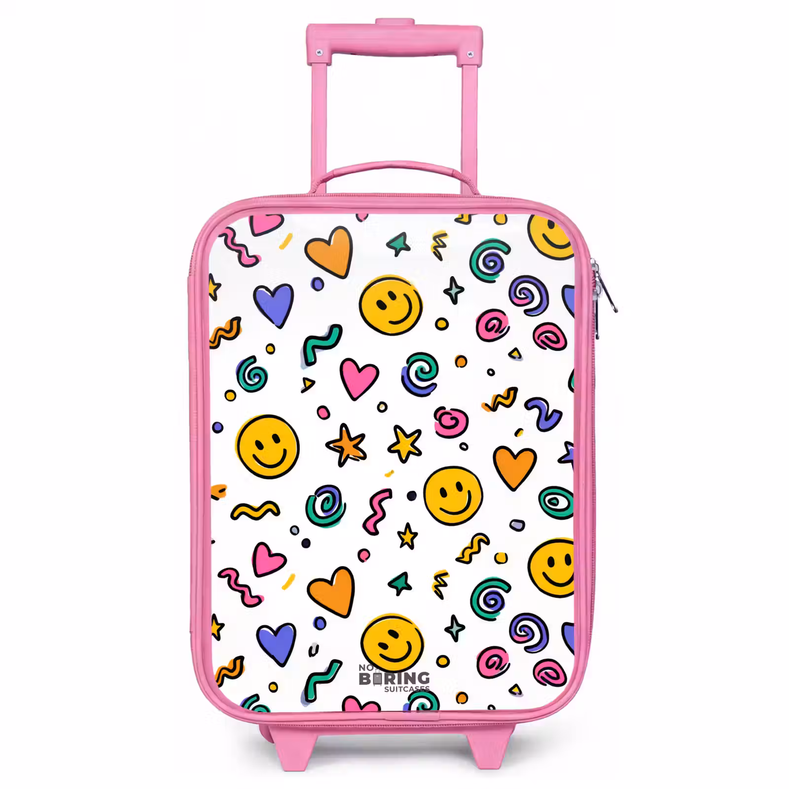 Children's suitcase - Pink - Smiley - Heart - Star — 1