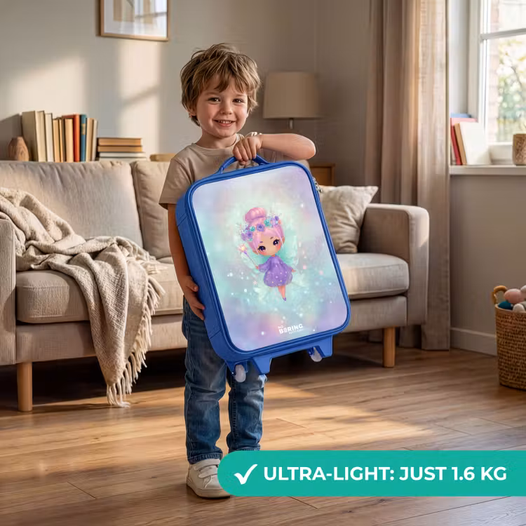 Children's suitcase - Blue - Flower fairy in pastel shine — 3