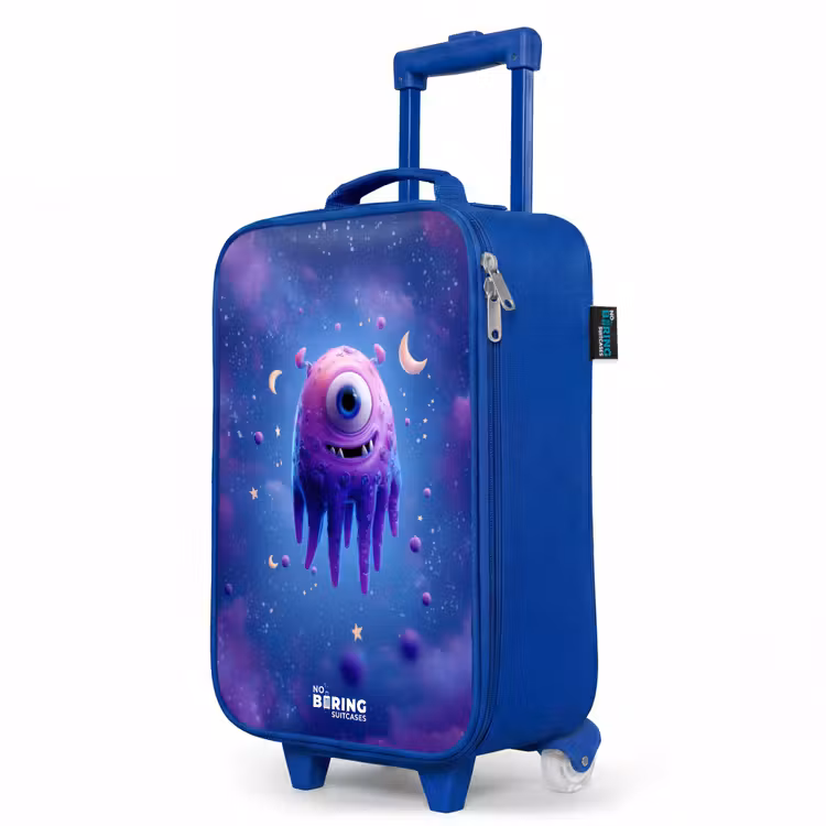Children's suitcase - Blue - Merry purple eye in space — 5