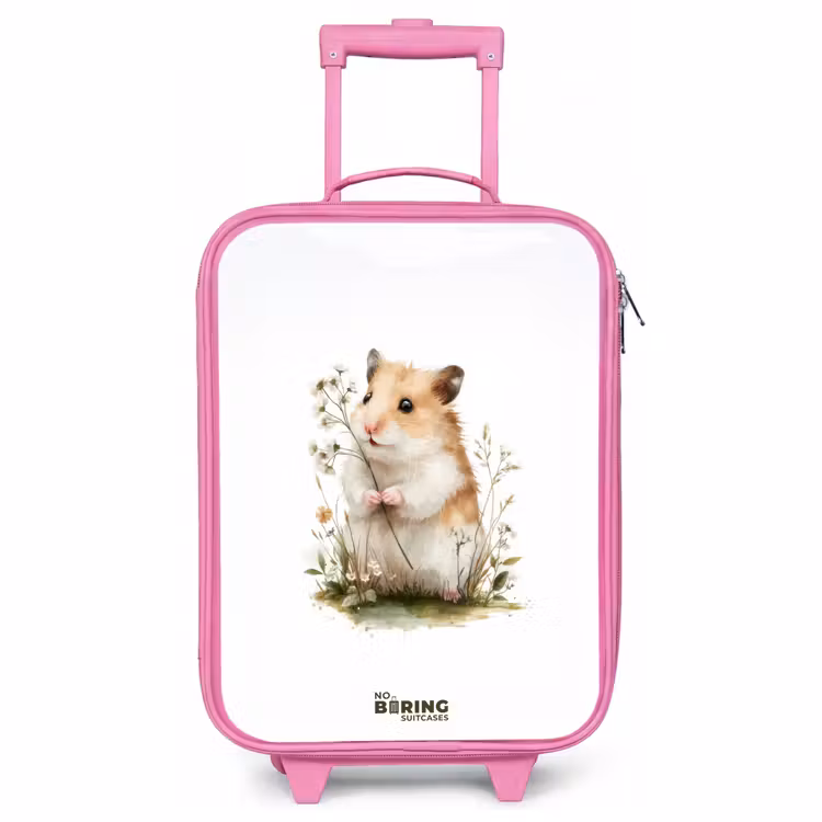 Children's suitcase - Pink - Animal - Nature - Hamster — 1