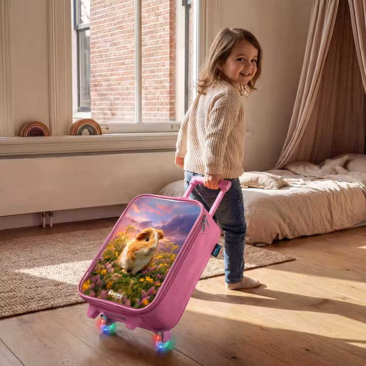 Children's suitcase - Pink - Guinea pig - Nature - Animal — 2