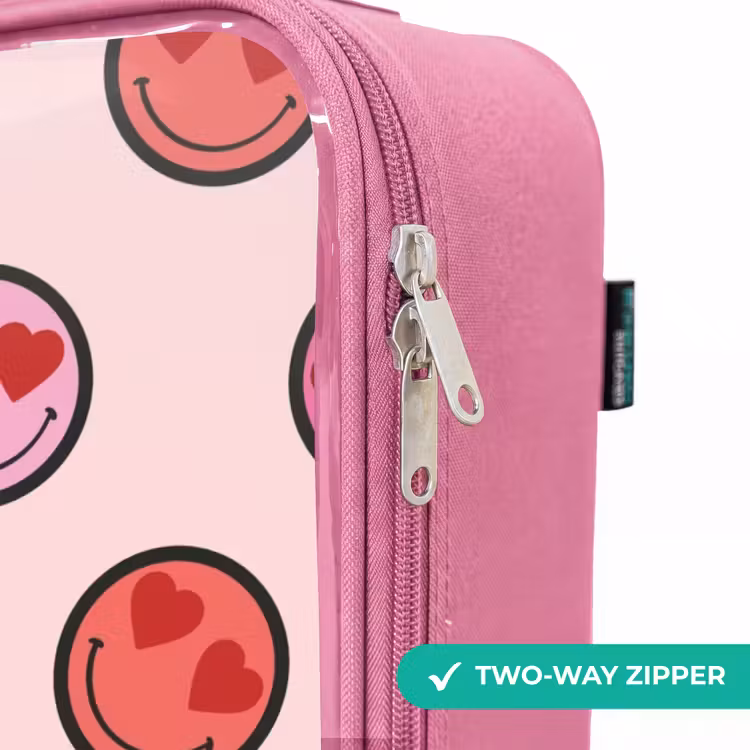Children's suitcase - Pink - Heart - Smiley - Pattern — 4