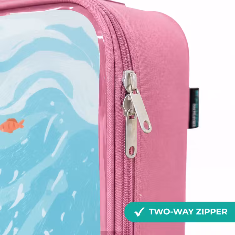 Children's suitcase - Pink - Shark - Water - Sea — 4