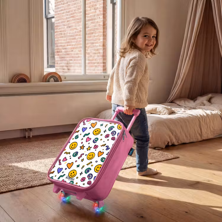 Children's suitcase - Pink - Smiley - Heart - Star — 2