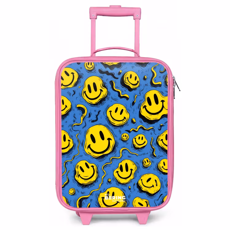 Children's suitcase - Pink - Smiley - Yellow - Blue — 1