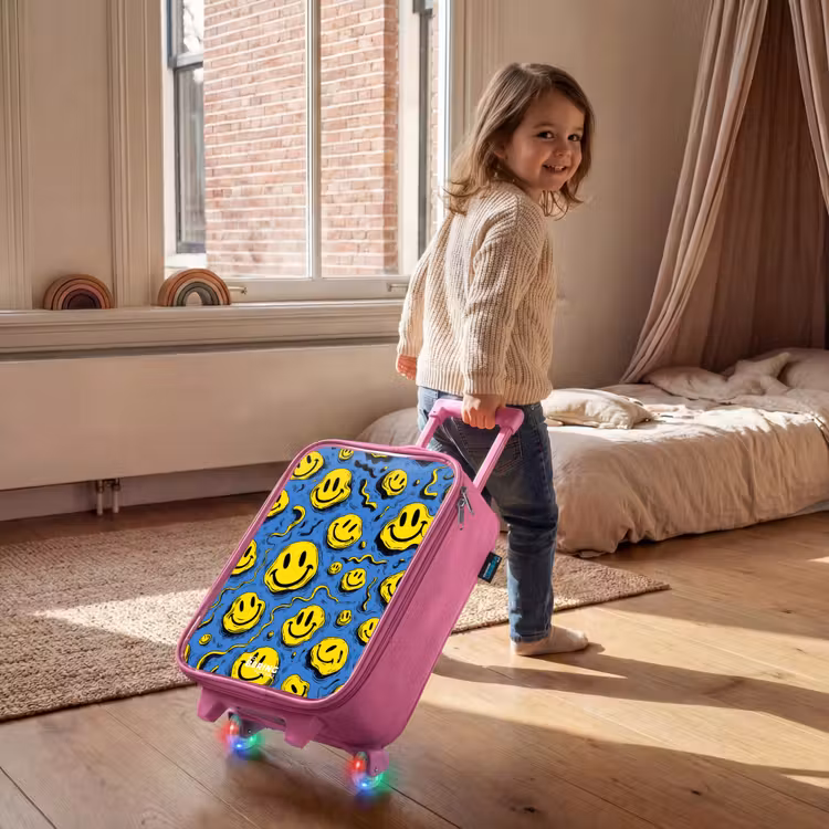 Children's suitcase - Pink - Smiley - Yellow - Blue — 2