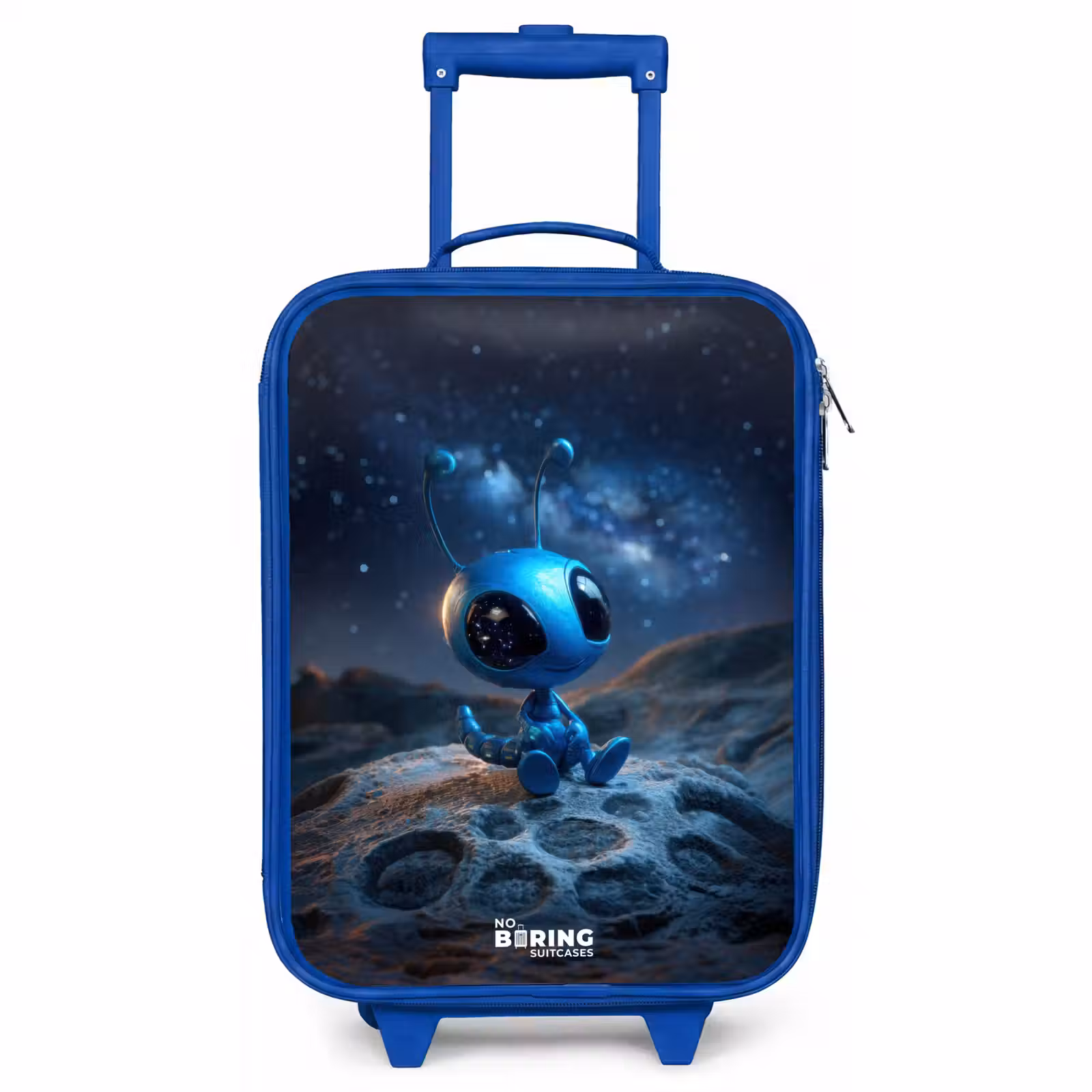Children's suitcase - Blue - Blue alien creature under starry sky — 1
