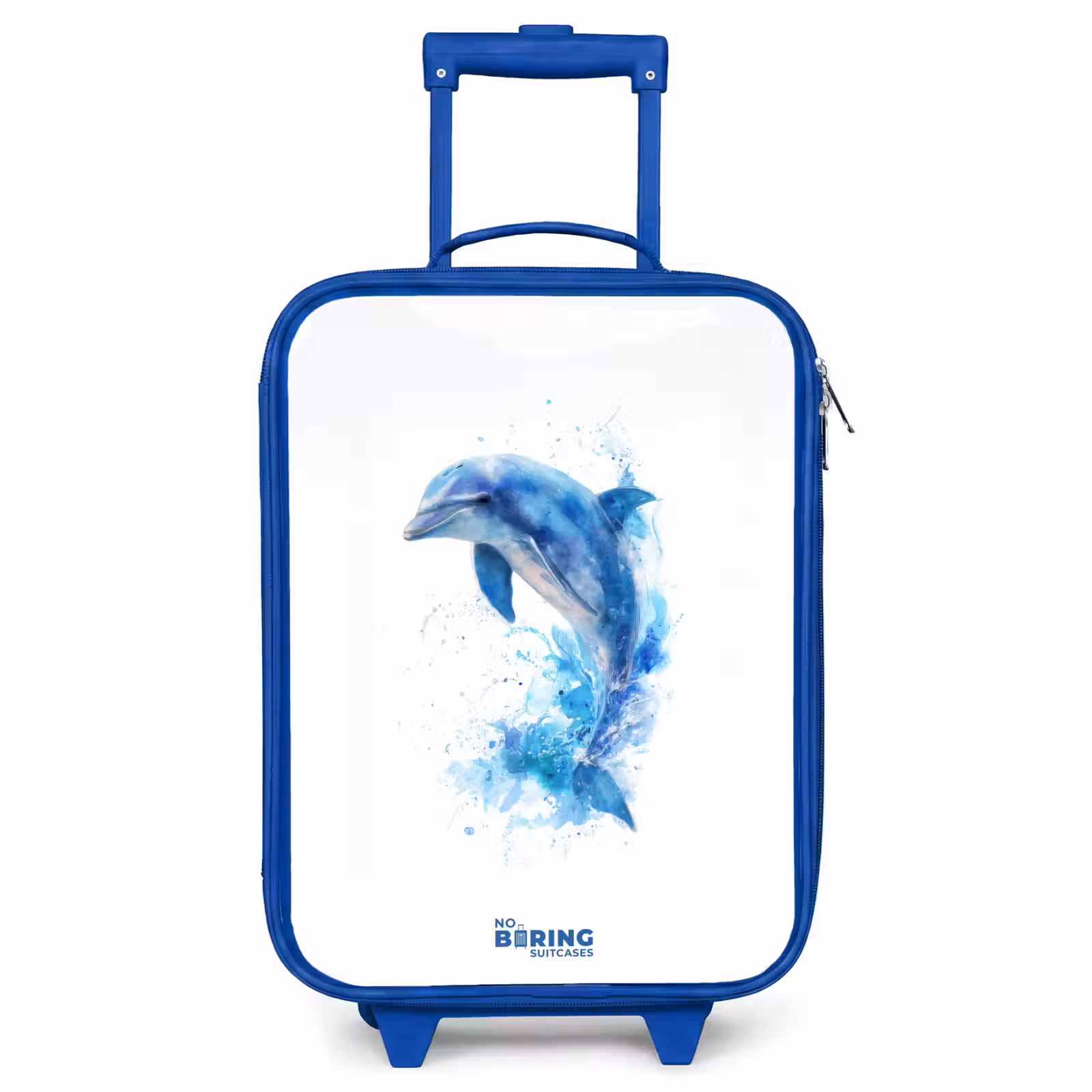 Children's suitcase - Blue - Jumping blue dolphin — 1