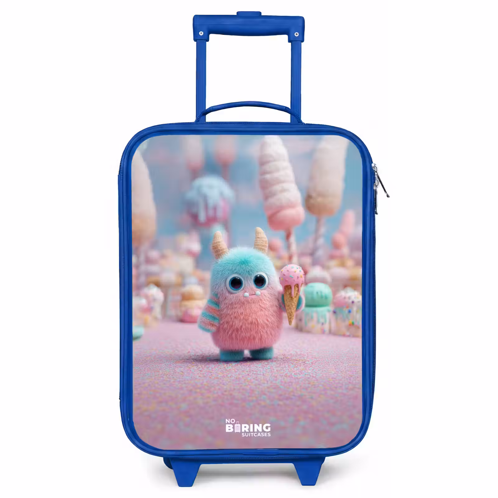 Children's suitcase - Blue - Sweet Monster Candy Adventure — 1
