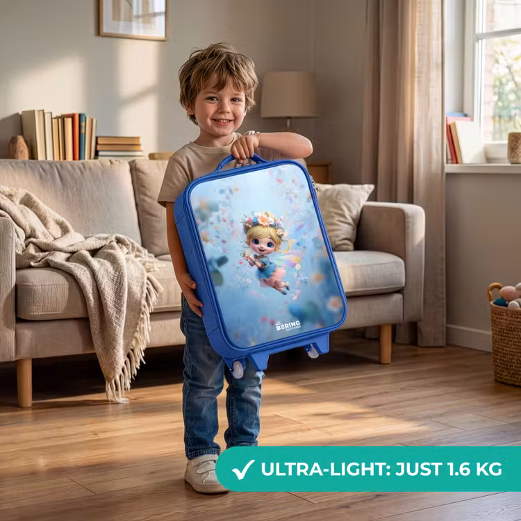 Children's suitcase - Blue - Butterfly Fairy in Flower Air — 3