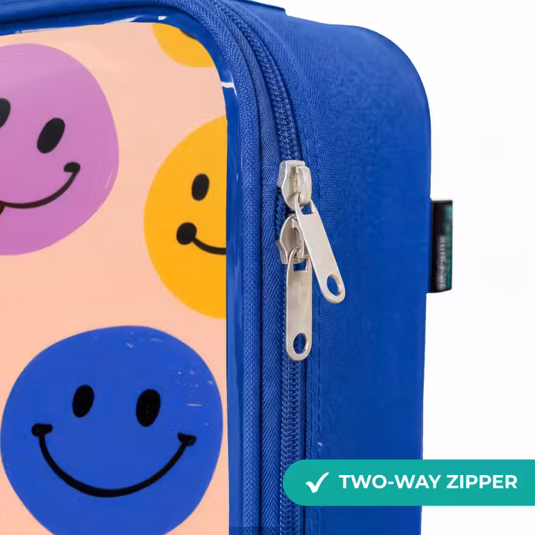 Children's suitcase - Blue - Cheerful Smiley Pattern — 6