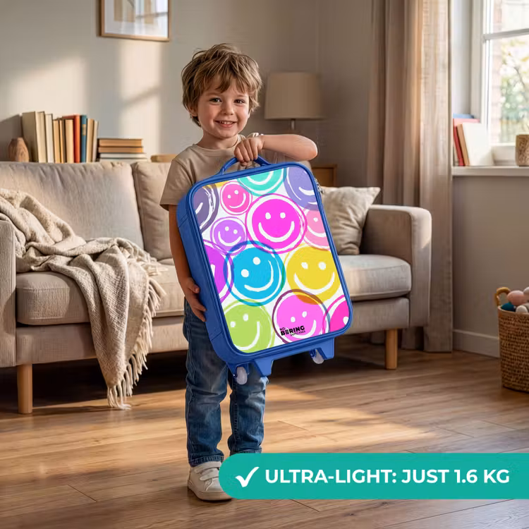 Children's suitcase - Blue - Colorful explosion of smiles — 3