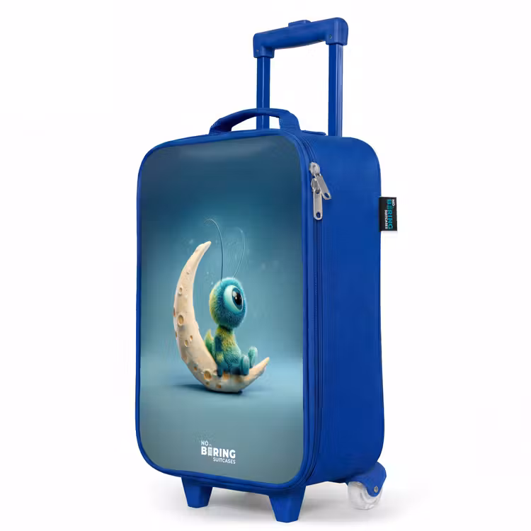 Children's suitcase - Blue - Dreamy Creature on the Moon — 5