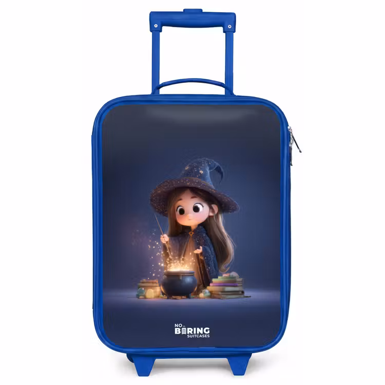 Children's suitcase - Blue - Enchanted girl with cauldron — 1