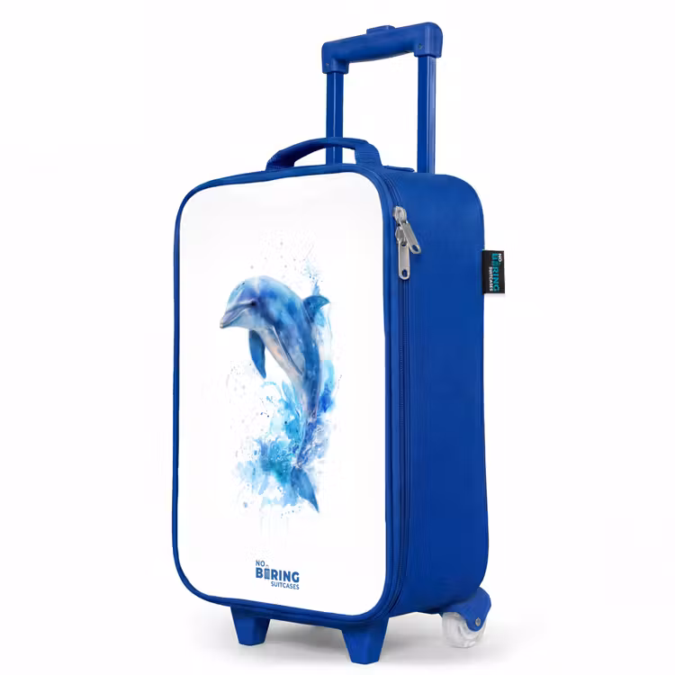 Children's suitcase - Blue - Jumping blue dolphin — 5