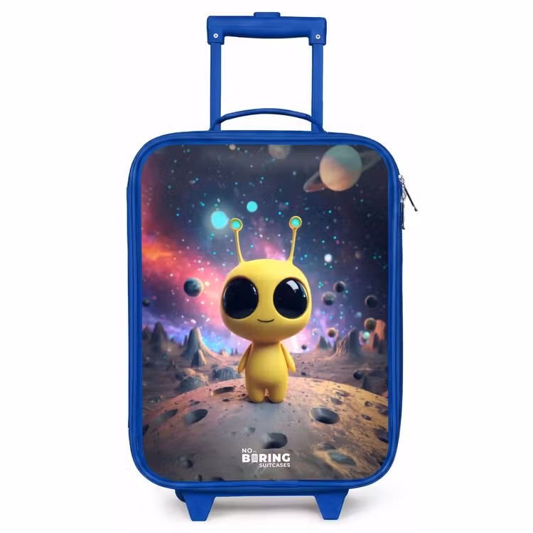 Children's suitcase - Blue - Merry alien creature — 1