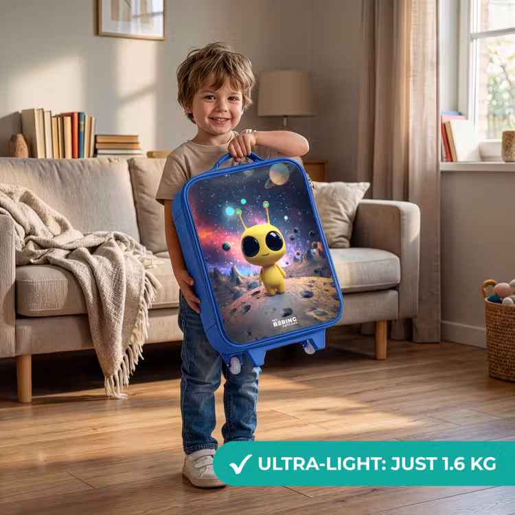 Children's suitcase - Blue - Merry alien creature — 3