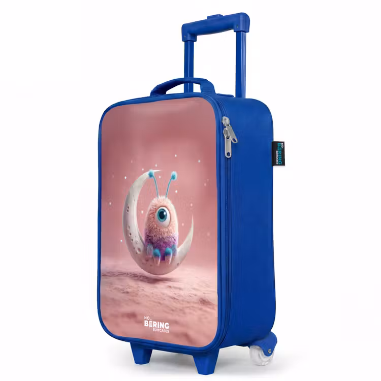 Children's suitcase - Blue - Moon rocker with Fluffy Weasel — 5