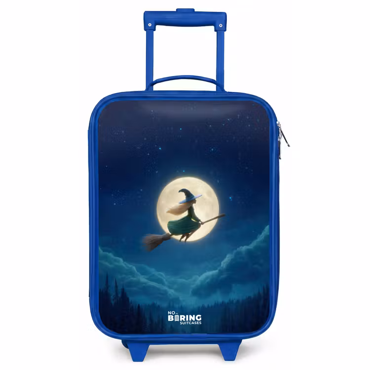 Children's suitcase - Blue - Night Flight Over the Forest — 1