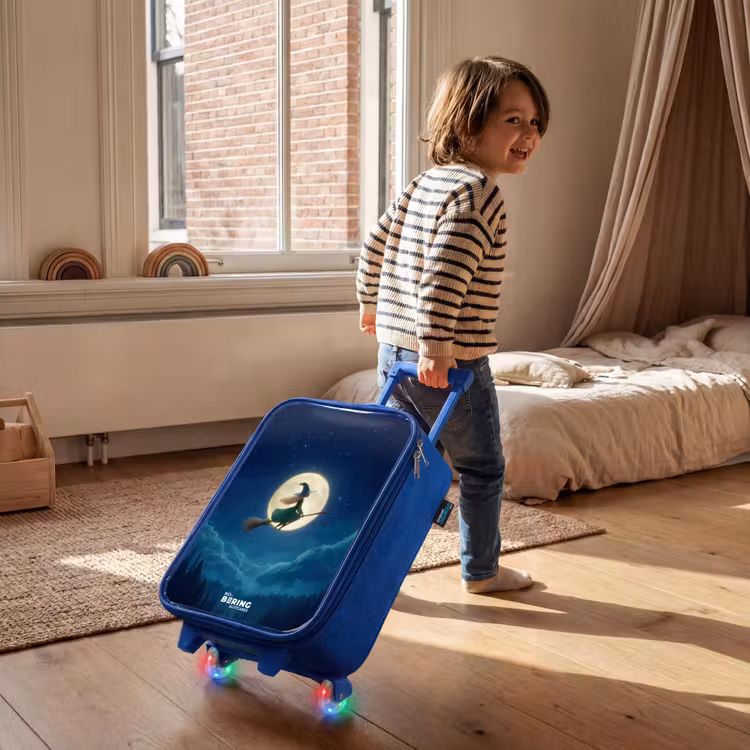 Children's suitcase - Blue - Night Flight Over the Forest — 2