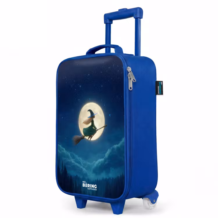 Children's suitcase - Blue - Night Flight Over the Forest — 5
