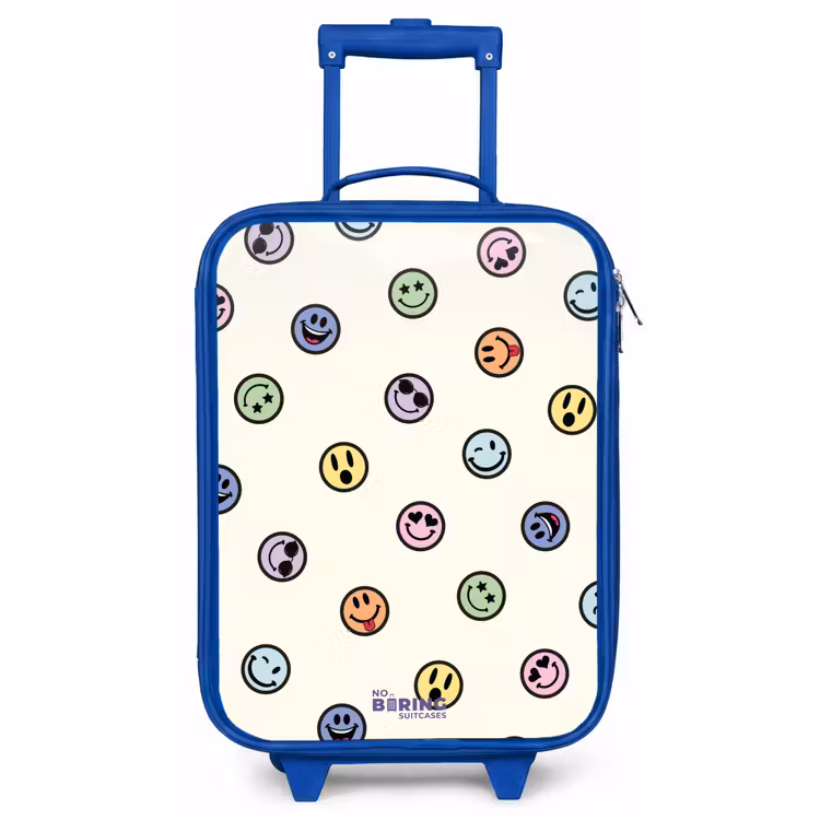 Children's suitcase - Blue - Playful smiley mix — 1