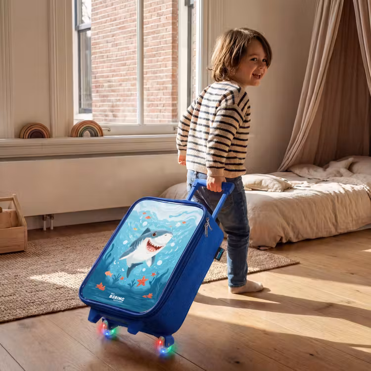 Children's suitcase - Blue - Shark - Water - Sea — 2