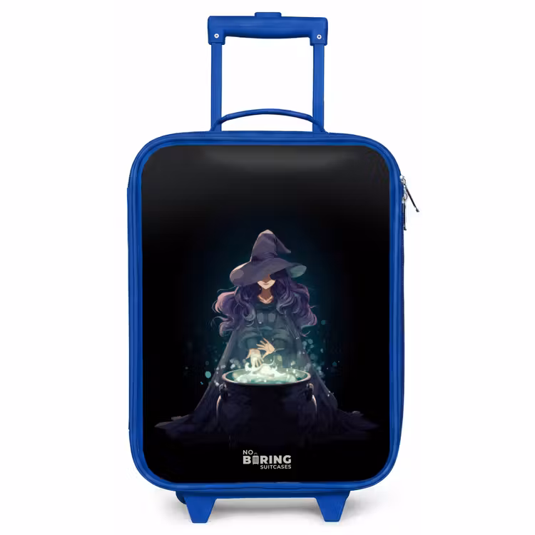 Children's suitcase - Blue - Witch - Cauldron - Magic — 1