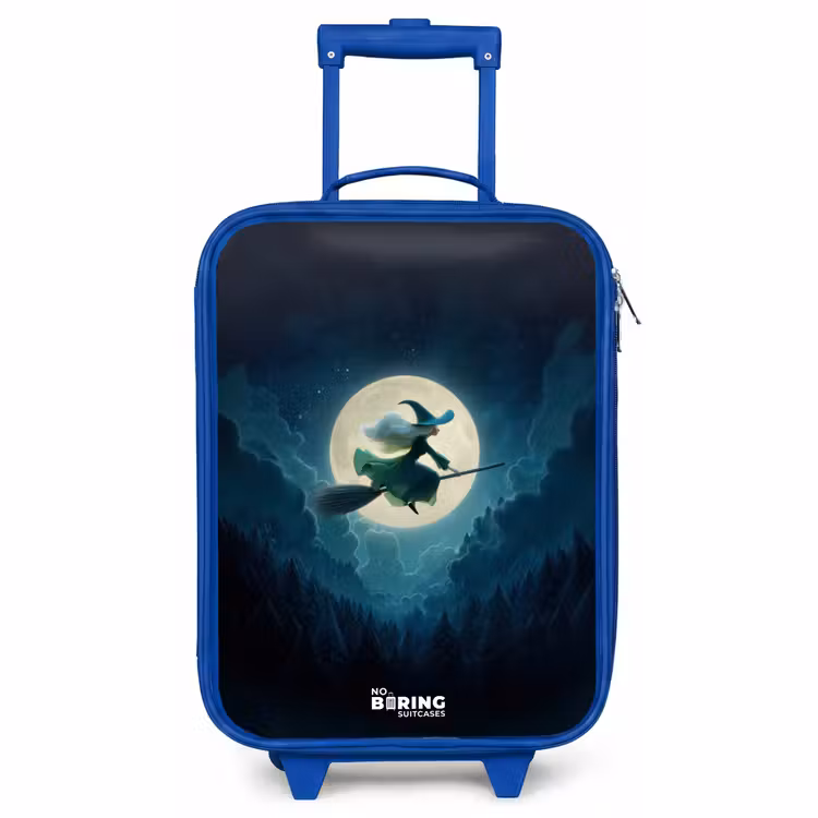 Children's suitcase - Blue - Witch in Moonlight Flight — 1