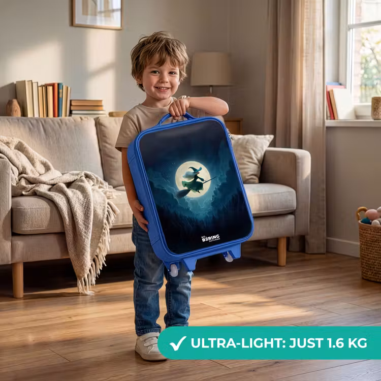 Children's suitcase - Blue - Witch in Moonlight Flight — 3