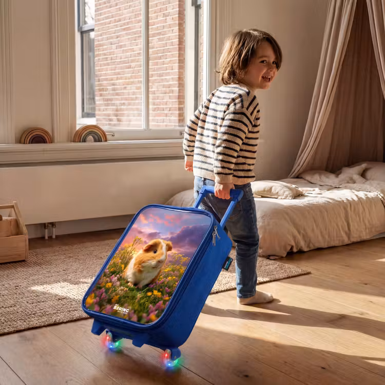 Children's suitcase - Blue - Guinea pig - Nature - Animal — 2