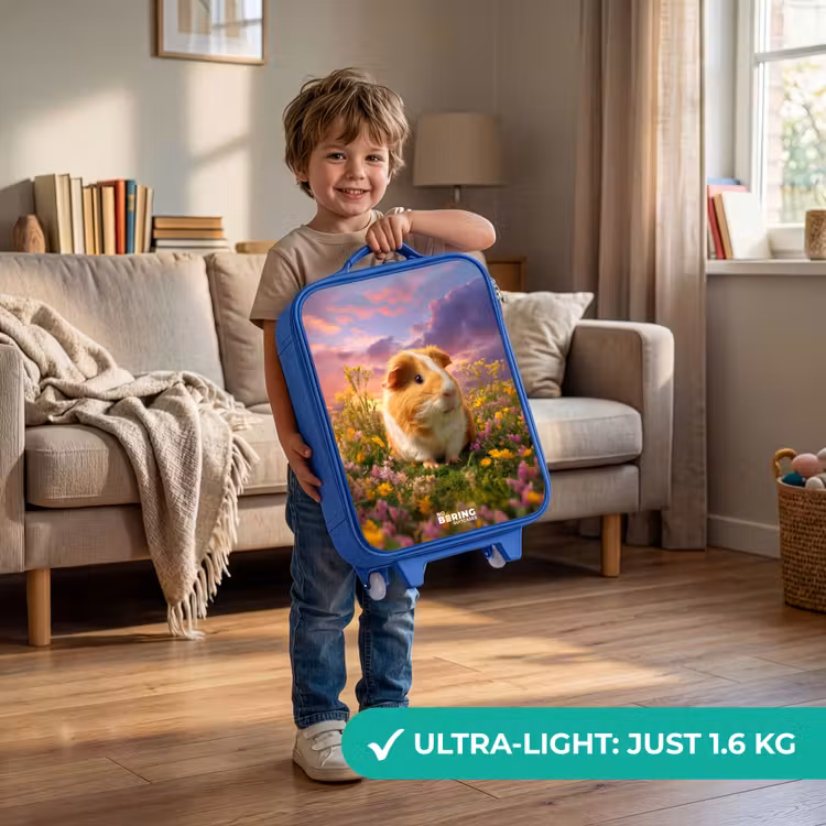 Children's suitcase - Blue - Guinea pig - Nature - Animal — 3