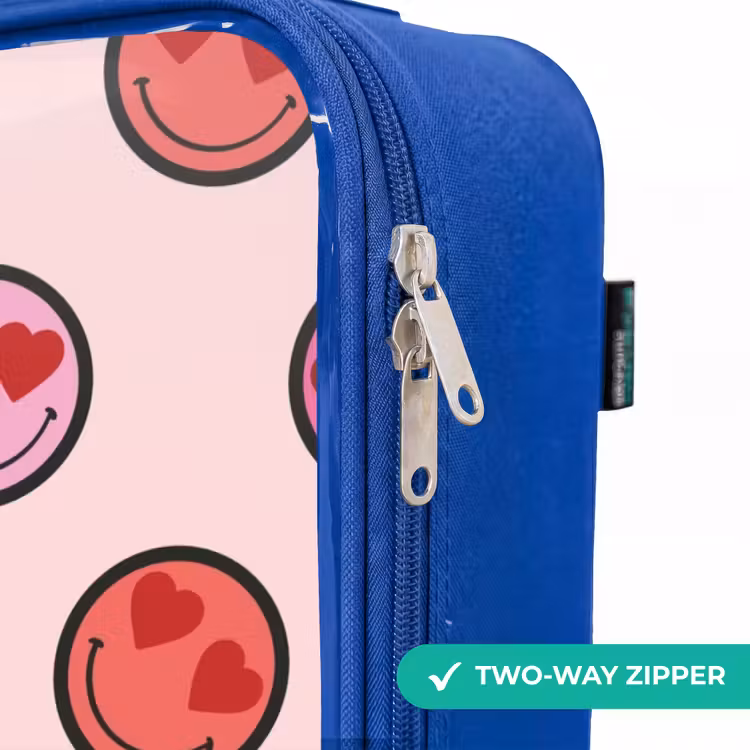 Children's suitcase - Blue - Heart - Smiley - Pattern — 6