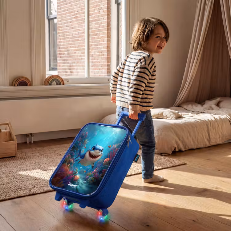 Children's suitcase - Blue - Reef - Coral - Shark - Animal — 2