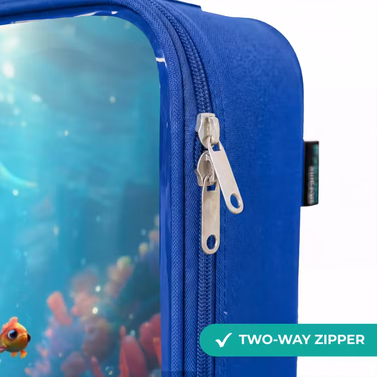 Children's suitcase - Blue - Reef - Coral - Shark - Animal — 6