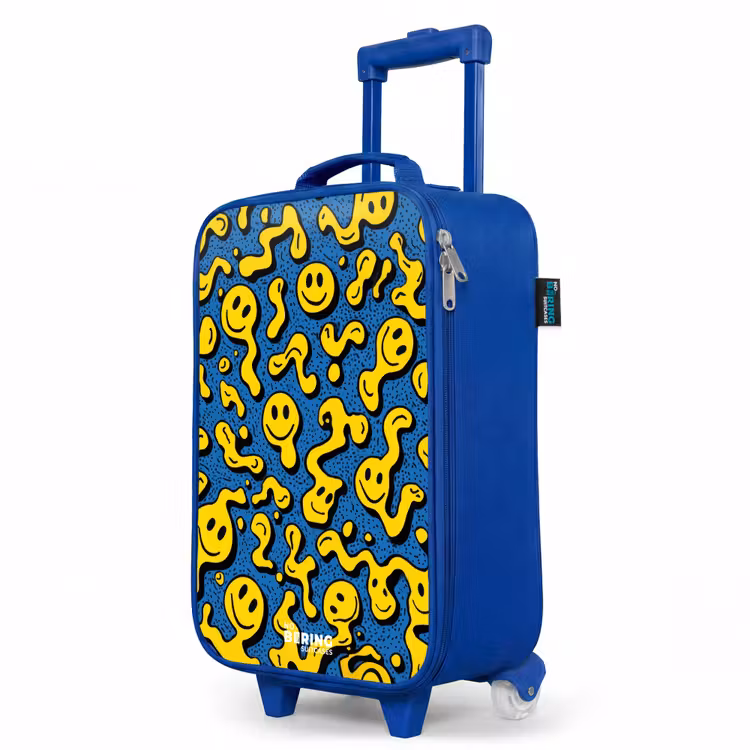 Children's suitcase - Blue - Smiley - Blue - Yellow — 5