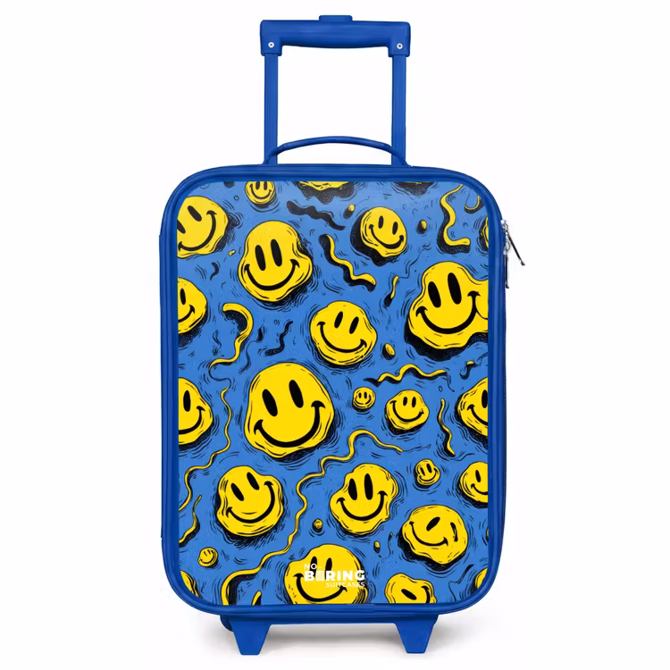 Children's suitcase - Blue - Smiley - Yellow - Blue — 1