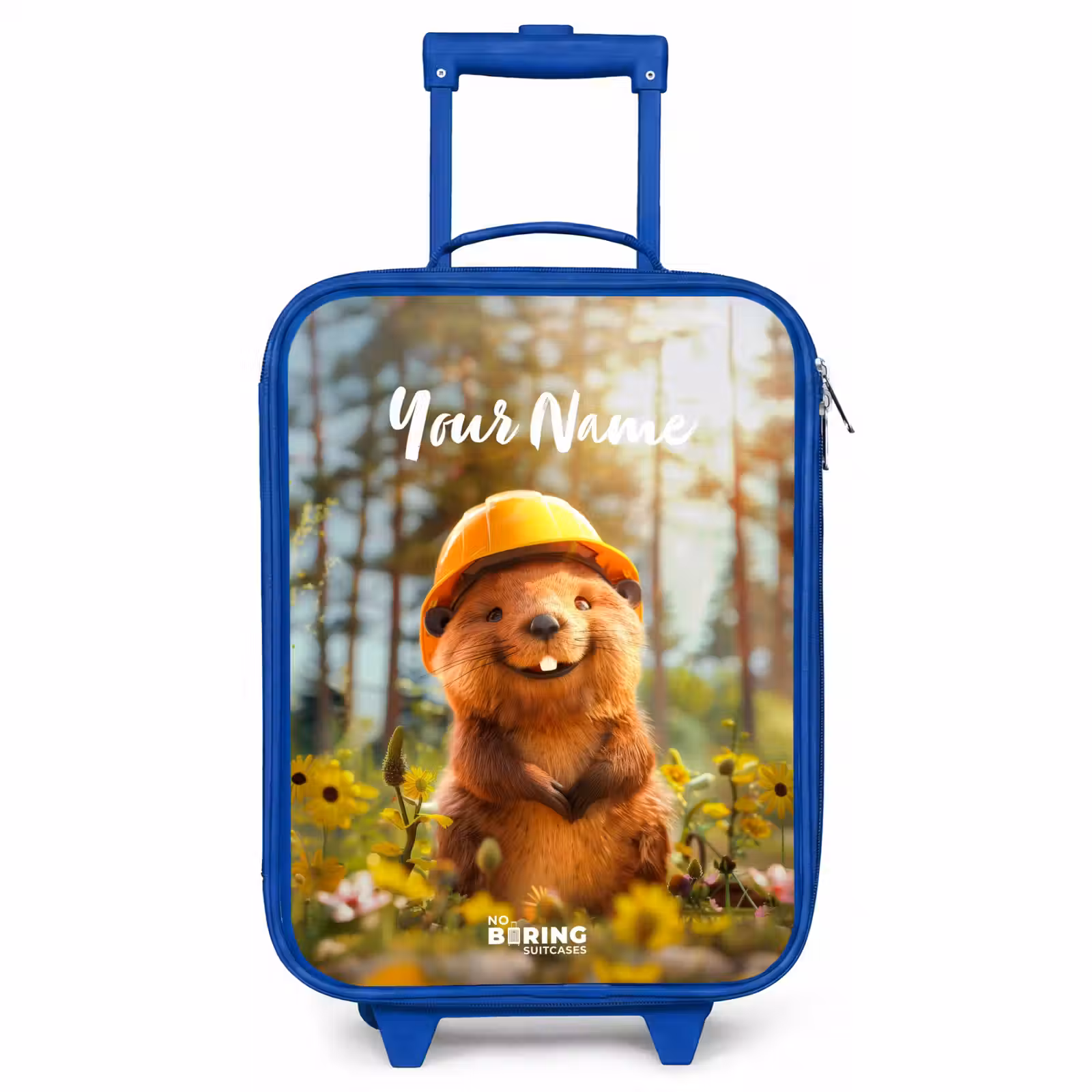 Children's suitcase with name - Blue - Benno Bloembouwer — 1