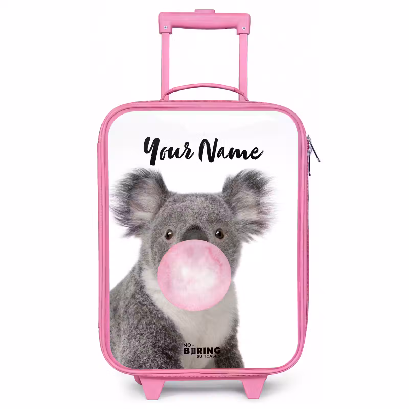 Children's suitcase with name - Pink - Chewing gum koala — 1