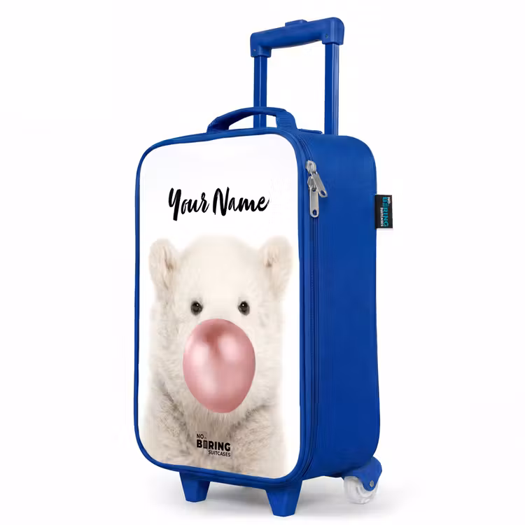 Children's suitcase with name - Blue - Bubblegum bear — 5