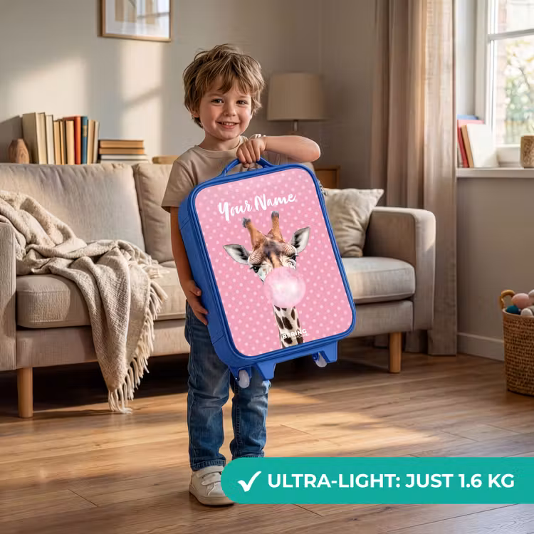 Children's suitcase with name - Blue - Bubblegum Billy — 3